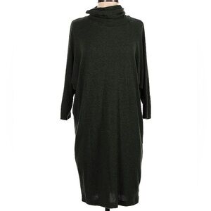 BOBEAU BLACK & OLIVE COWL NECK DRESS MIDI SIZE 2X NEW WITH TAGS